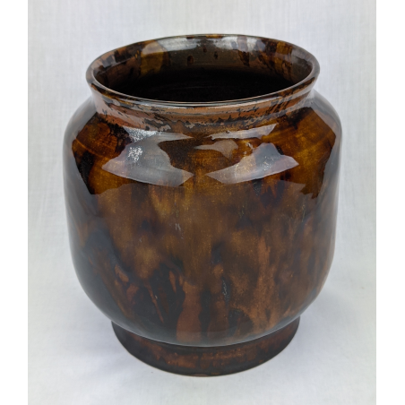 Tortoise shell brown pot